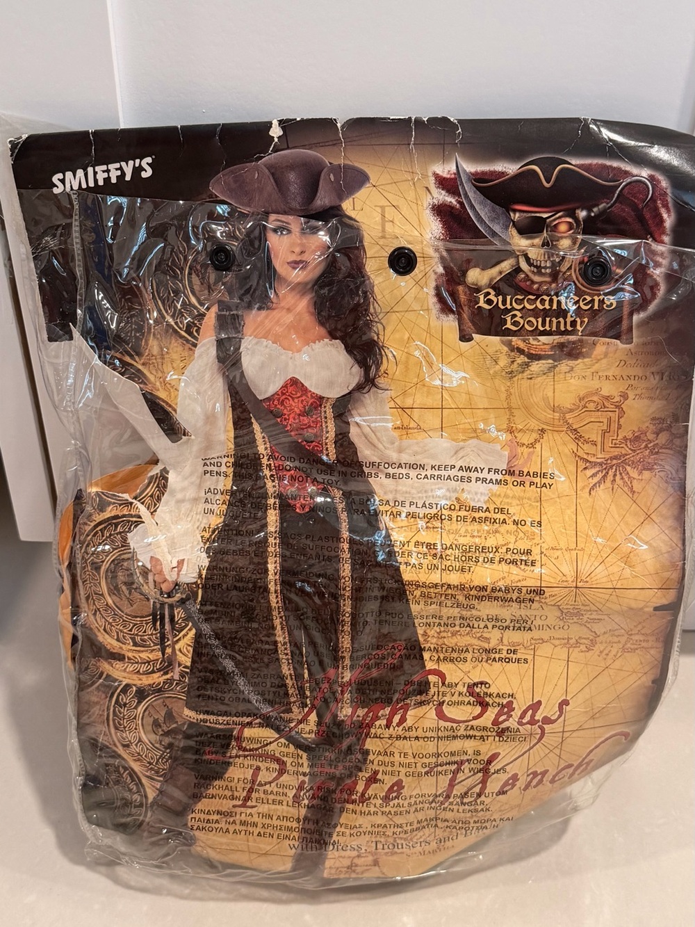 Buccaneers Bounty Girls' Pirate Costume - Brown & White